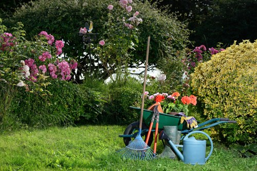 Neat grass cutting service for a residential lawn in West Drayton