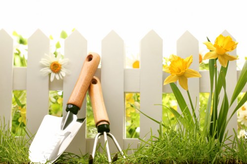 Garden maintenance work in West Drayton with a tidy lawn and trimmed hedges